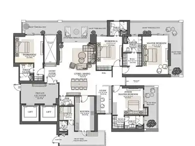 4S Low Rise 3 BHK